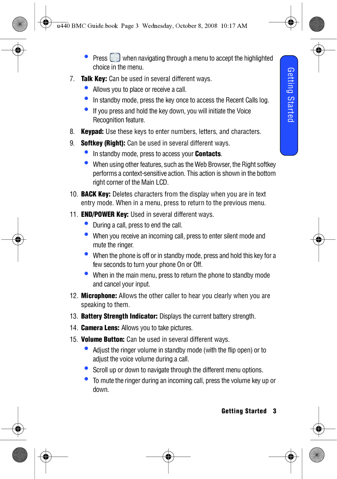 Samsung SCH-U440 manual Getting Started 