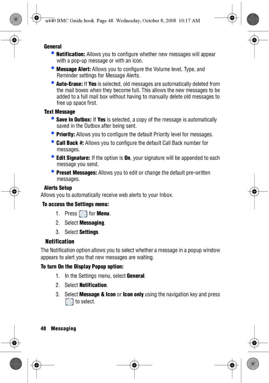 Samsung SCH-U440 manual Notification 