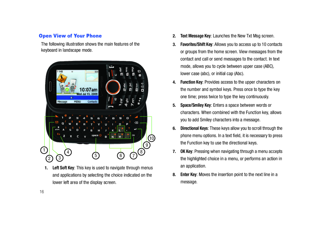 Samsung SCH-U450HAATLS user manual Open View of Your Phone, Message 