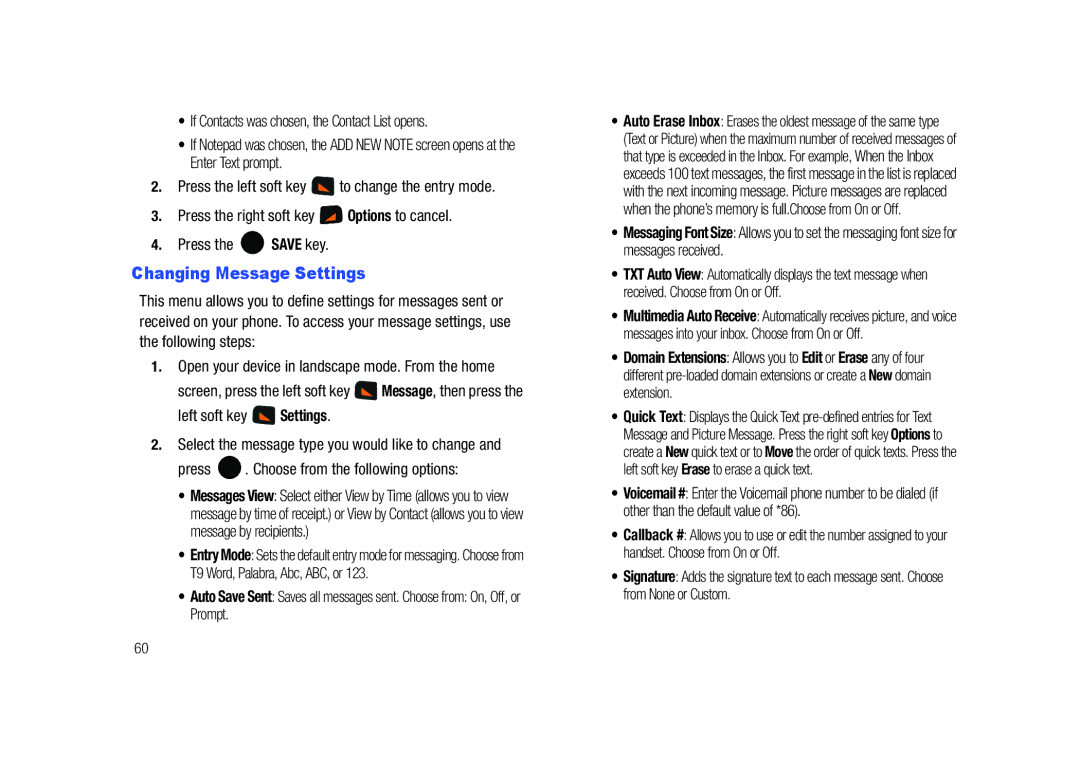 Samsung SCH-U450HAATLS user manual Changing Message Settings 