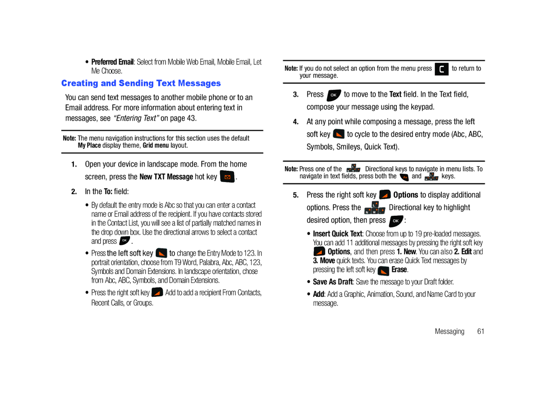 Samsung SCH-U450HAATLS user manual Creating and Sending Text Messages, Screen, press the New TXT Message hot key To field 