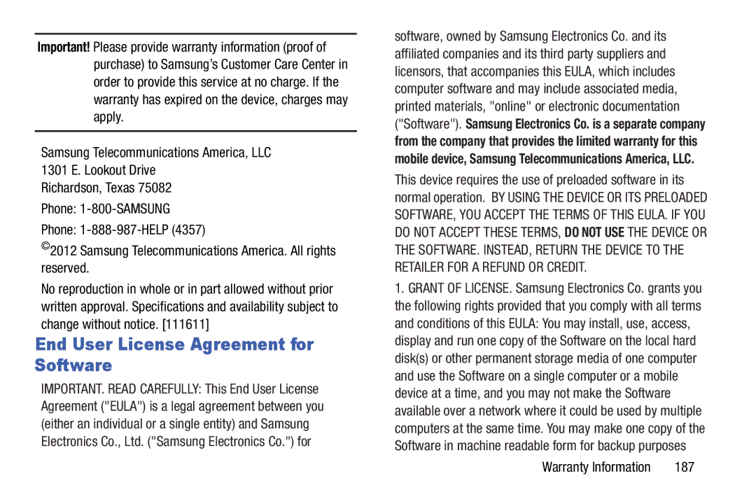 Samsung SCH-I925EAAVZW, SCHI925EAAVZW, GH68_37970A user manual End User License Agreement for Software, 187 