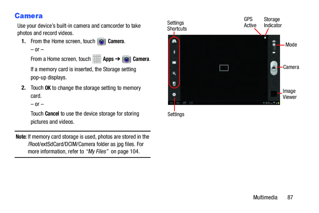 Samsung SCHI925EAAVZW, SCH-I925EAAVZW, GH68_37970A user manual Camera 