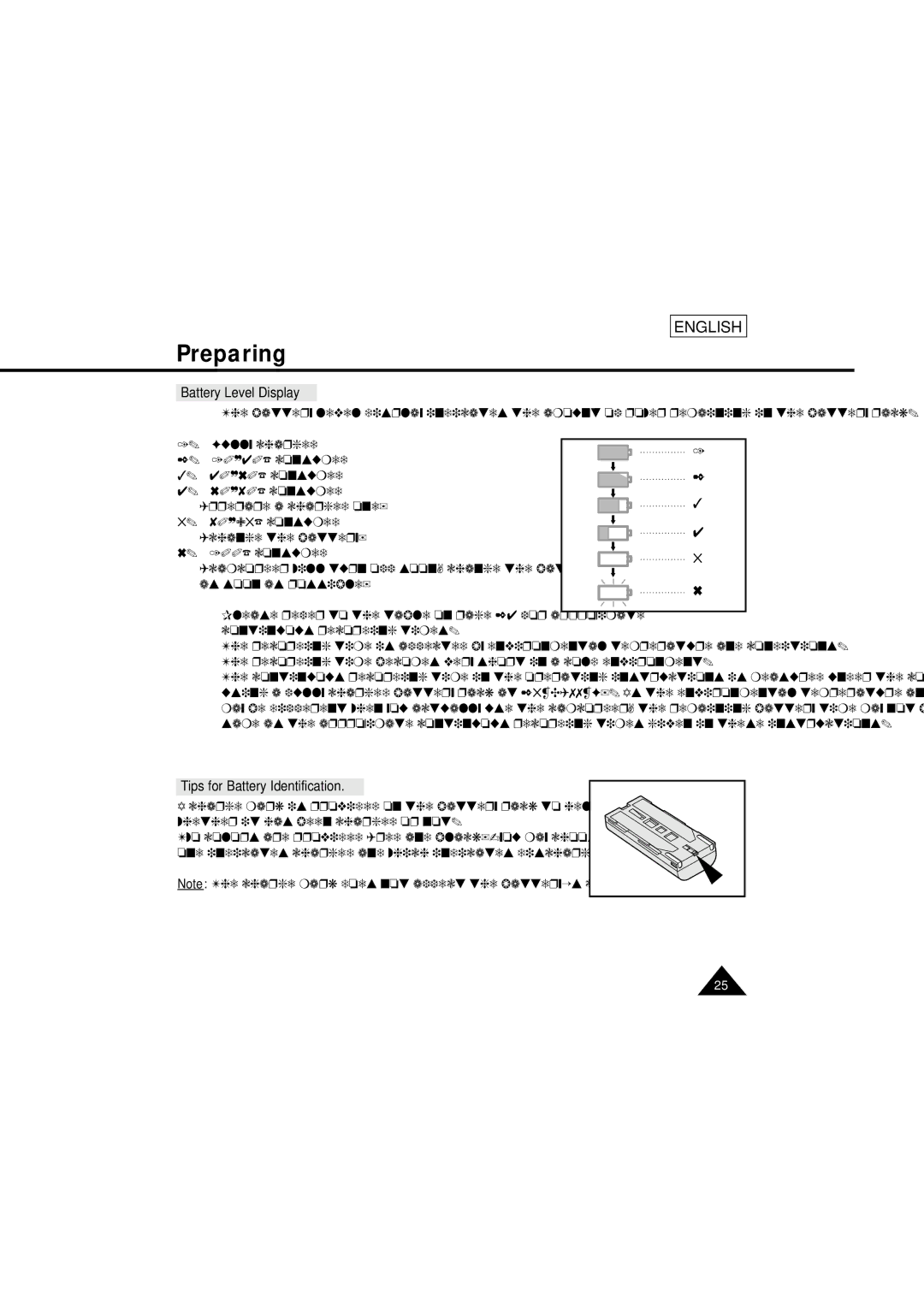 Samsung SCL610 manual Battery Level Display, Tips for Battery Identification 