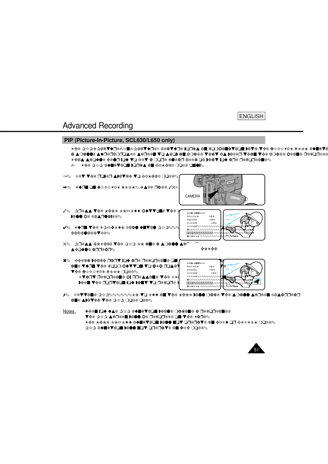 Samsung SCL610 manual PIP Picture-In-Picture, SCL630/L650 only, Enter 