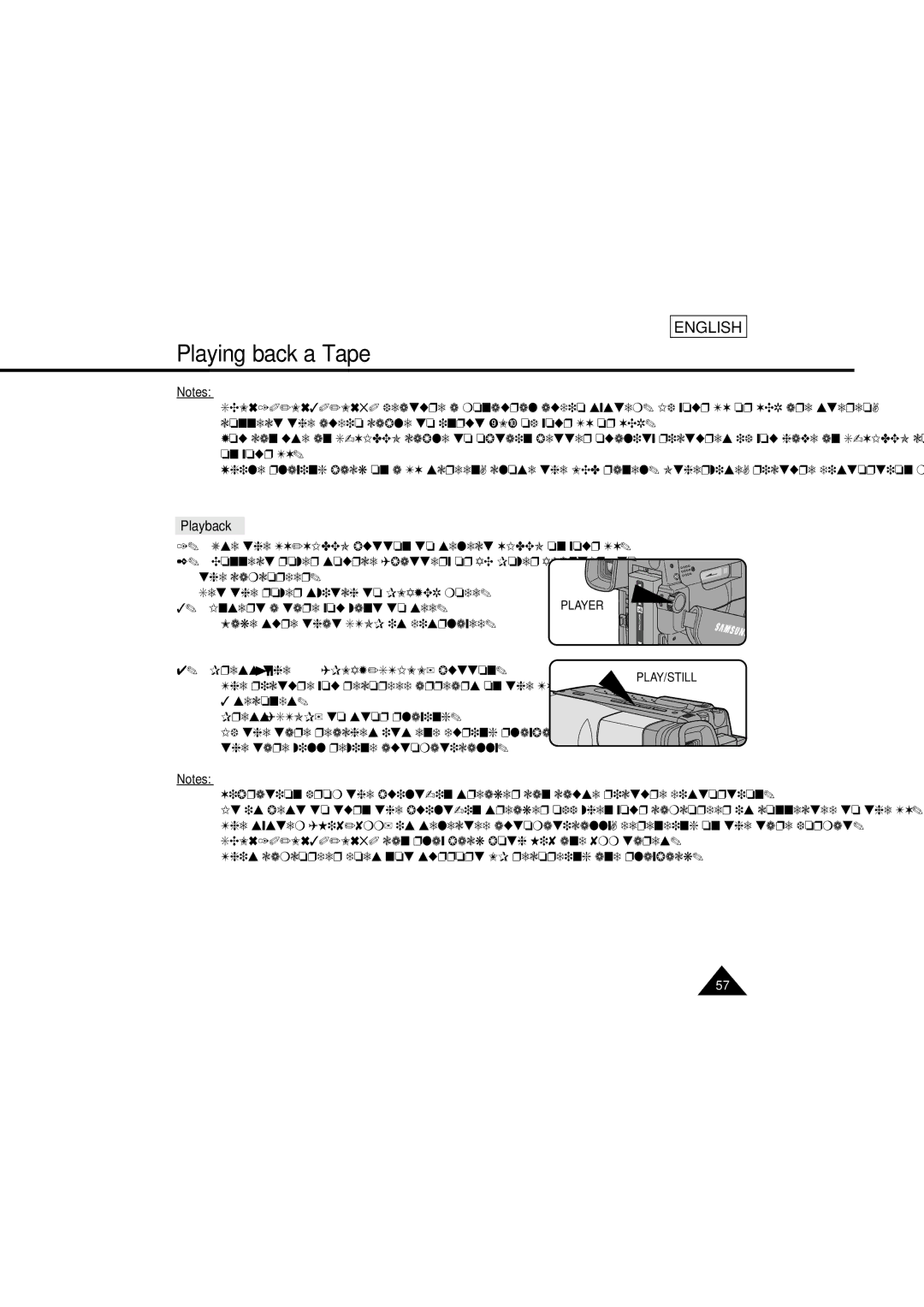 Samsung SCL610 manual Playback, Play/Still 