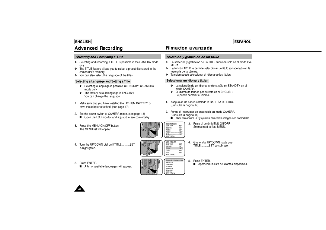 Samsung SCL630, SCL650 manual Mera 