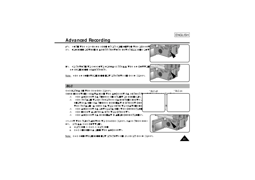 Samsung SCL770, SCL750, SCL710, SCL700 manual Blc, BLC off 