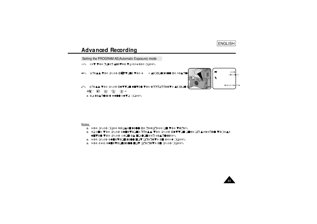 Samsung SCL700, SCL750, SCL770, SCL710 manual Setting the Program AEAutomatic Exposure mode 