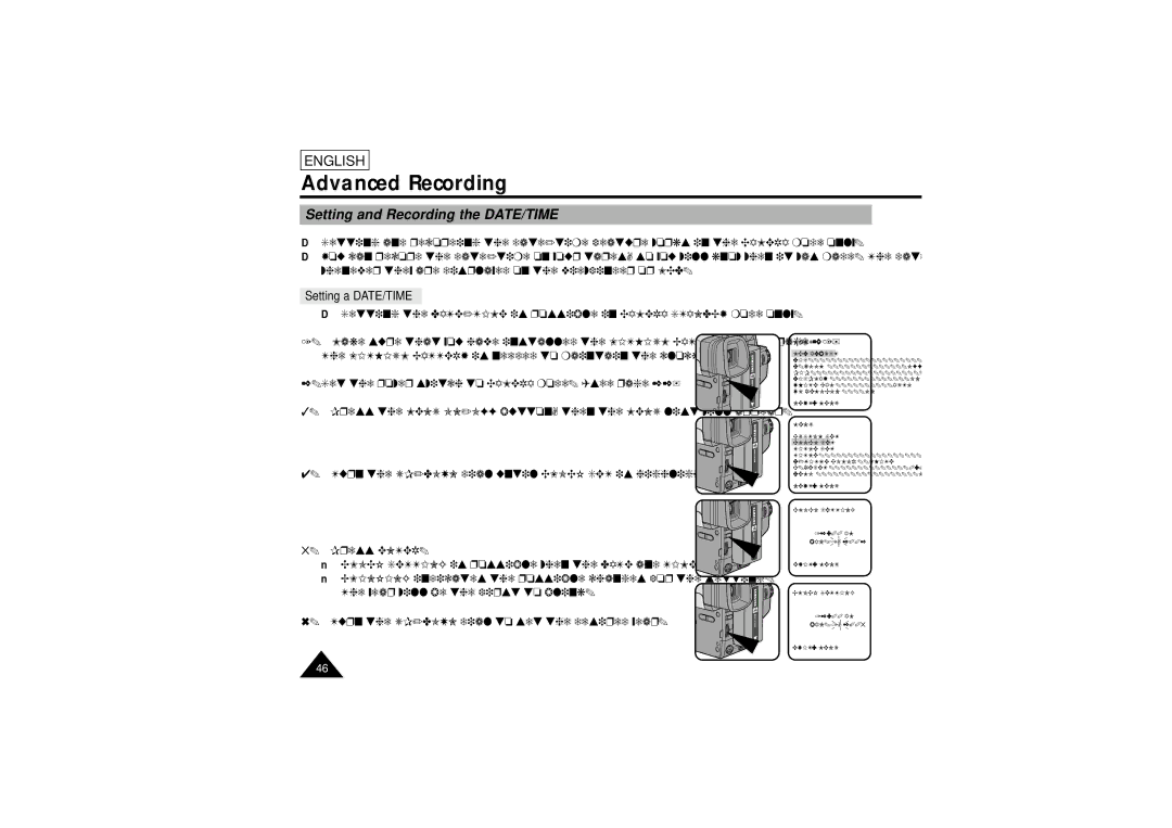 Samsung SCL710, SCL750, SCL770, SCL700 manual Setting and Recording the DATE/TIME, Setting a DATE/TIME 