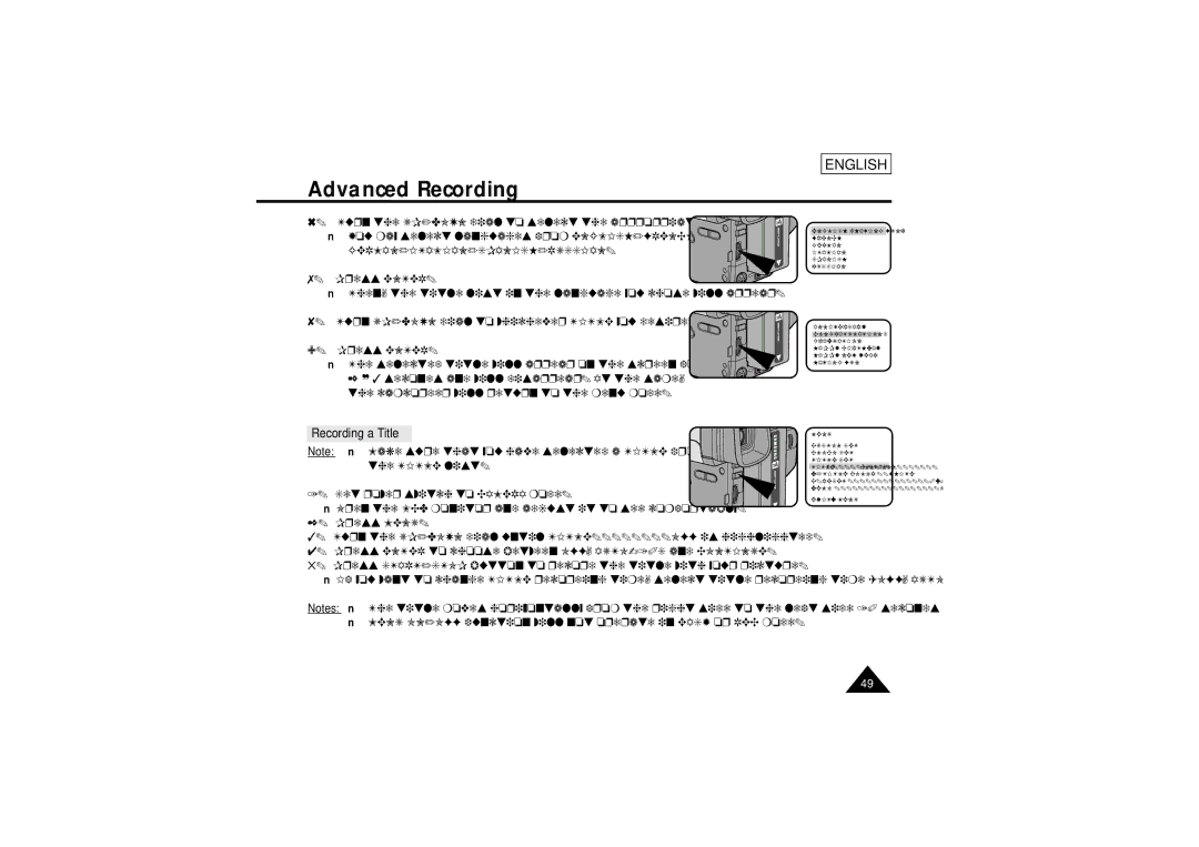 Samsung SCL770, SCL750, SCL710, SCL700 manual Recording a Title, German/Italian/Spanish/Russian 