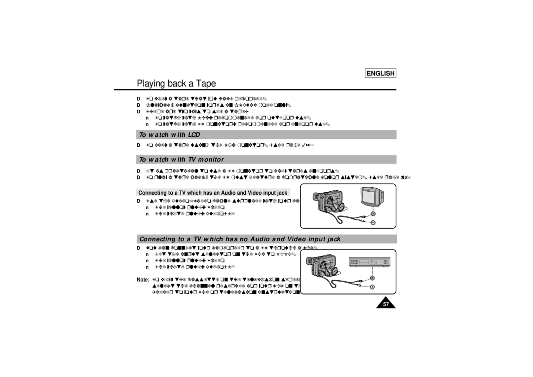 Samsung SCL770, SCL750, SCL710, SCL700 manual Playing back a Tape, To watch with LCD, To watch with TV monitor 