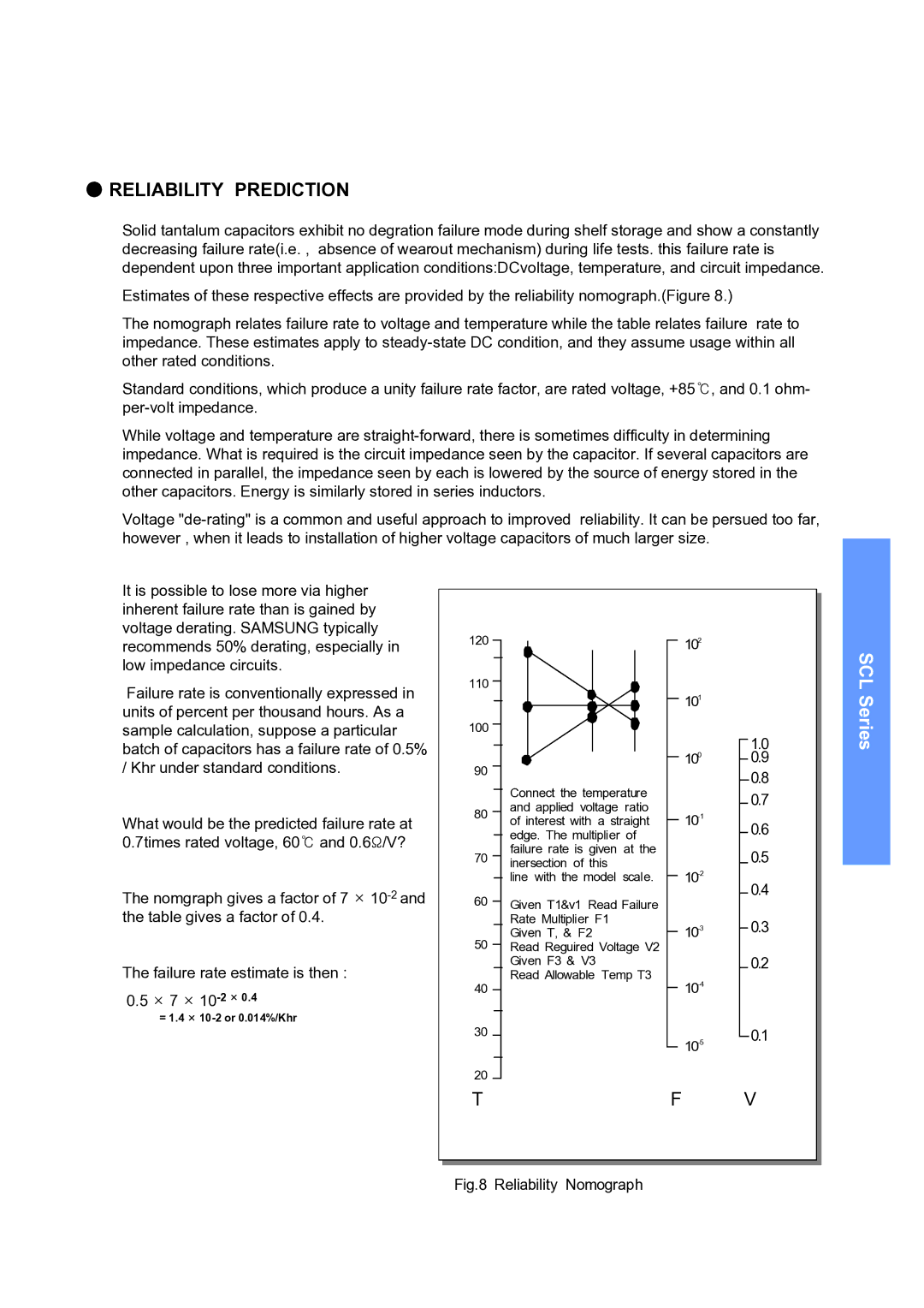 Samsung SCLSeries manual Reliability Prediction, Reliability Nomograph 