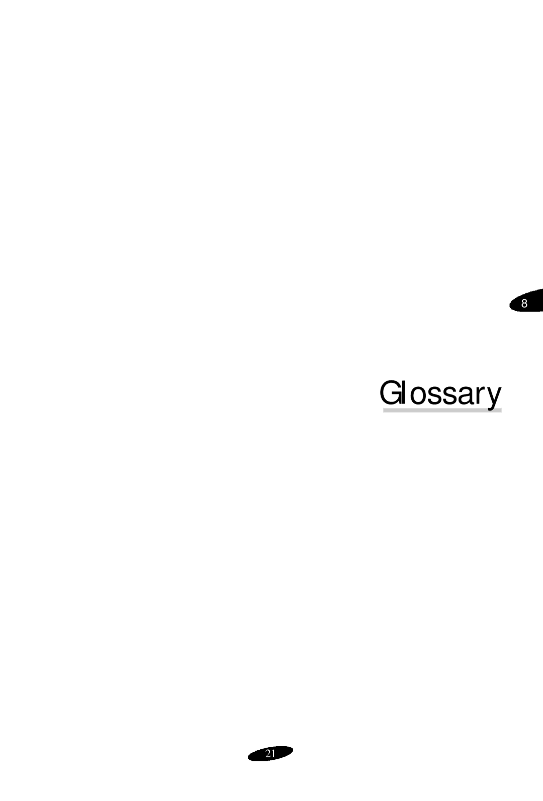 Samsung SCM-100R user manual Glossary 