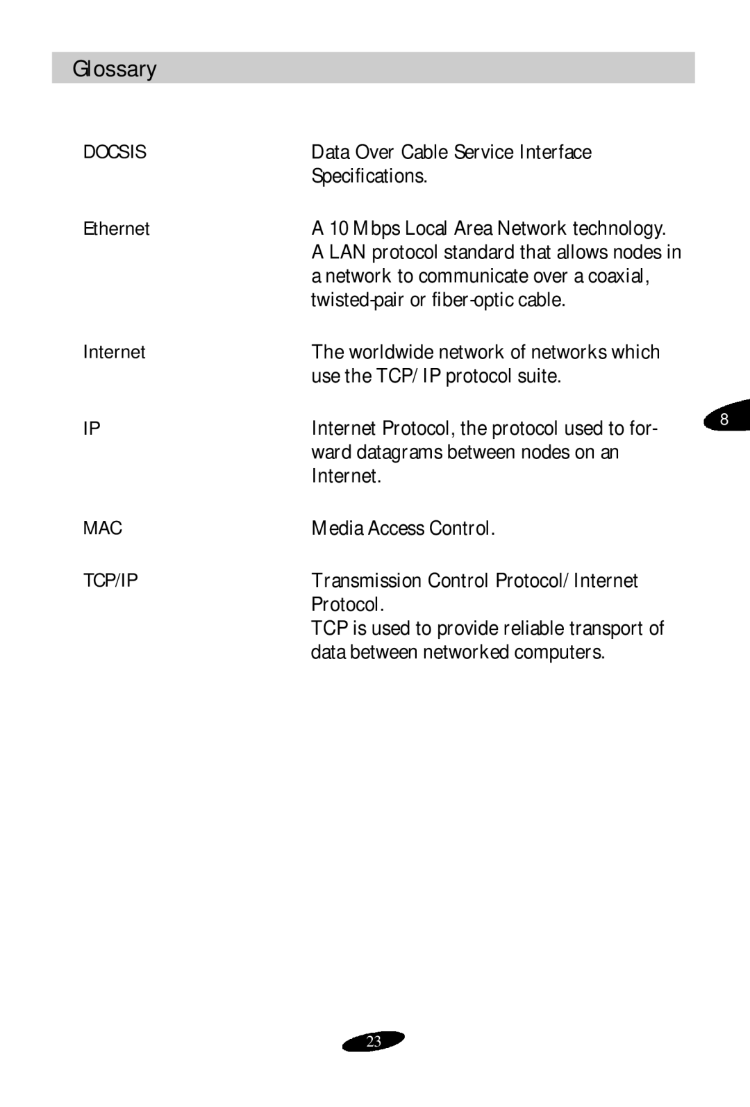 Samsung SCM-100R user manual Ethernet, Internet 