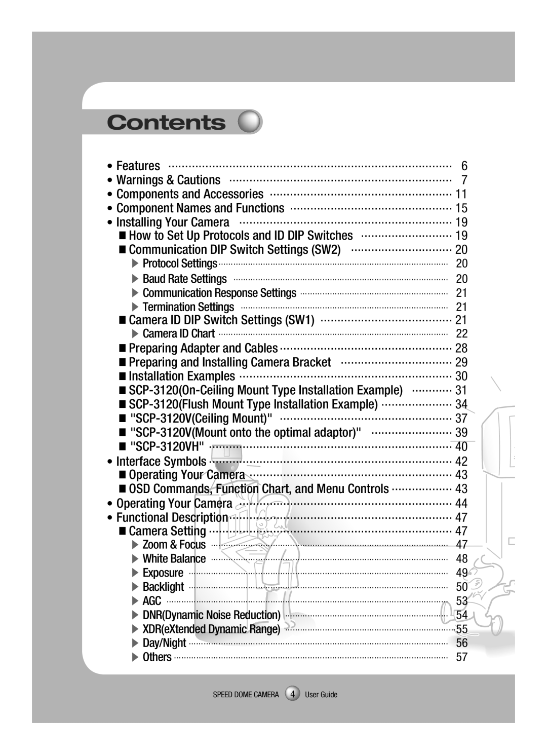 Samsung SCP-3120VH manual Contents 