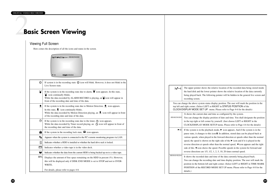 Samsung SCR-3000P user manual 2Basic Screen Viewing, Viewing Full Screen, Write 