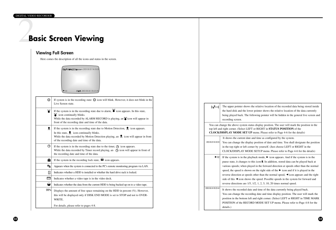 Samsung SCR-3000P manual 2Basic Screen Viewing, Viewing Full Screen, Write 