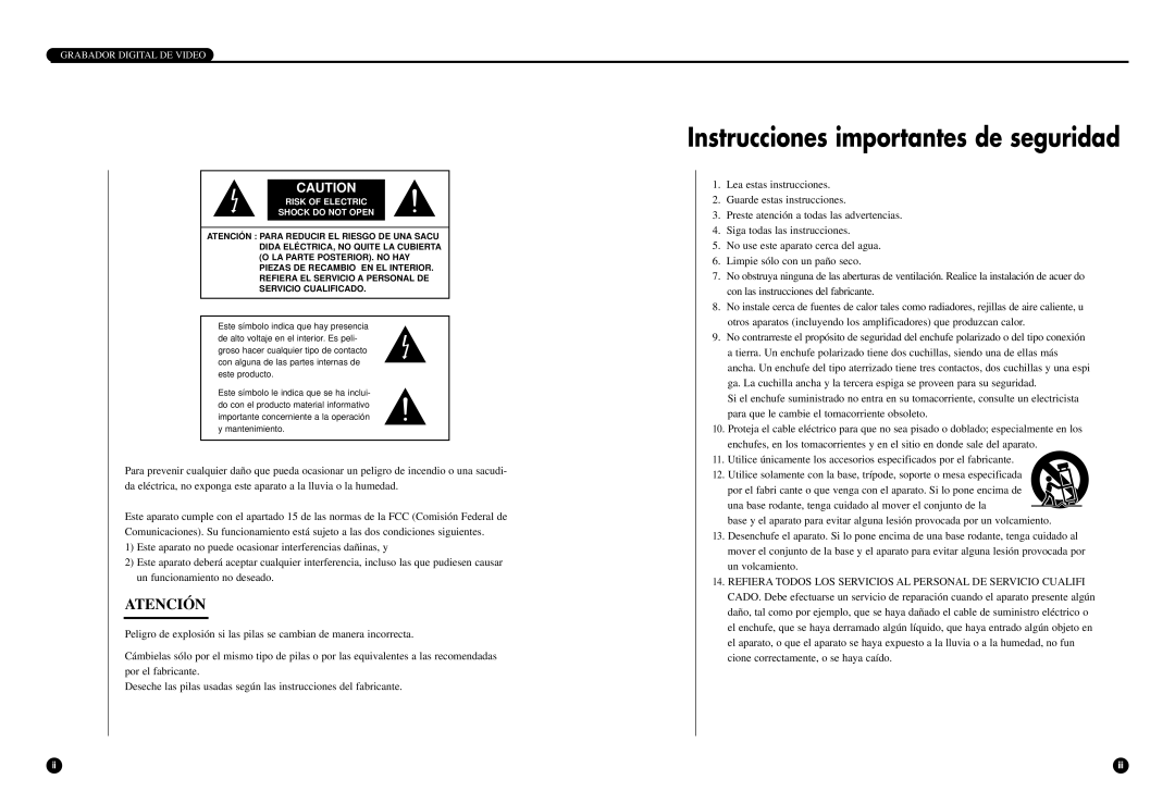 Samsung SCR-3000P manual Instrucciones importantes de seguridad 