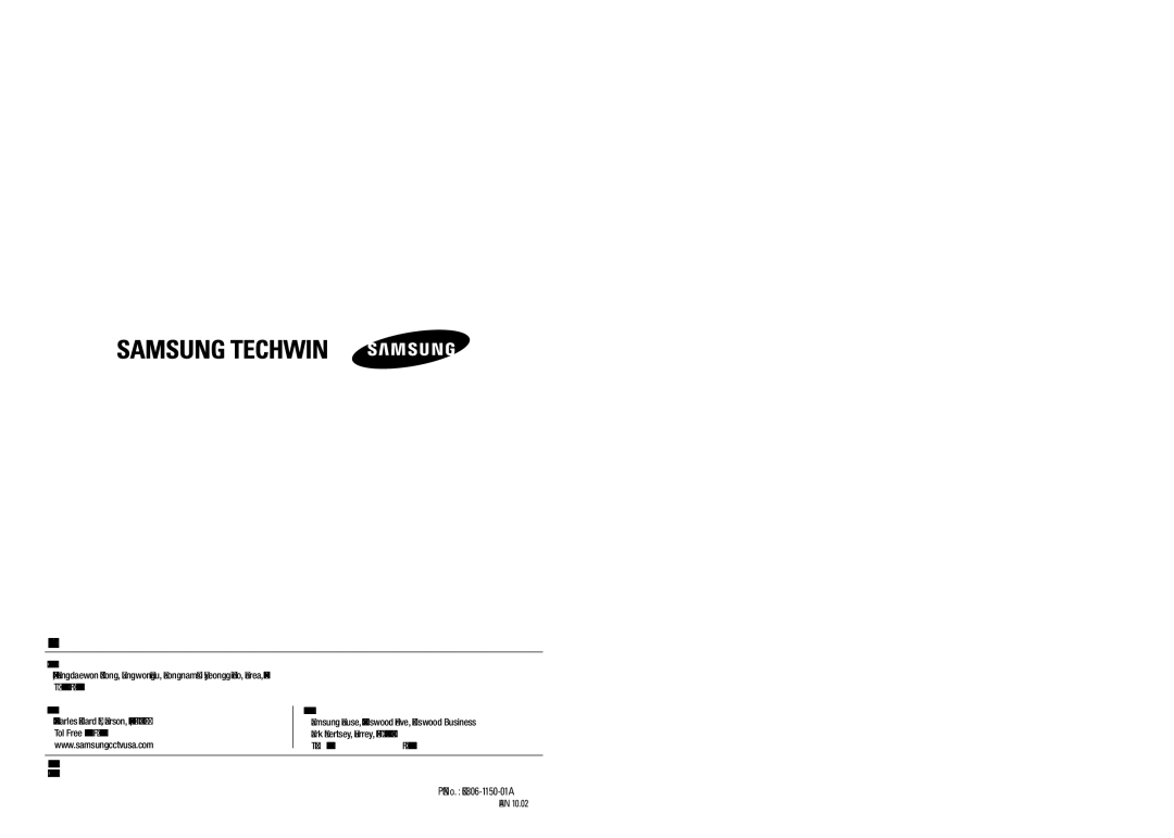 Samsung SCV-2080R manual Sales Network 