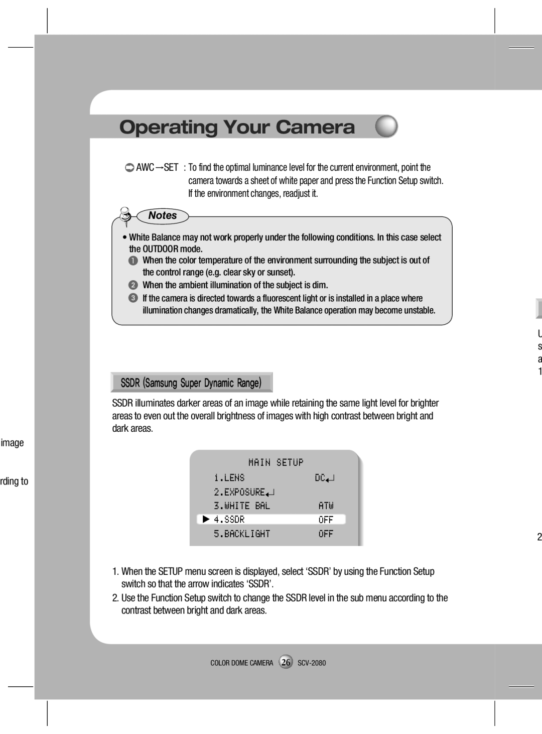 Samsung SCV-2080P, SCV-2080X, SCV-2080N user manual 44%3 4BNTVOH4VQFS%ZOBNJD3BOHF, Image Rding to 