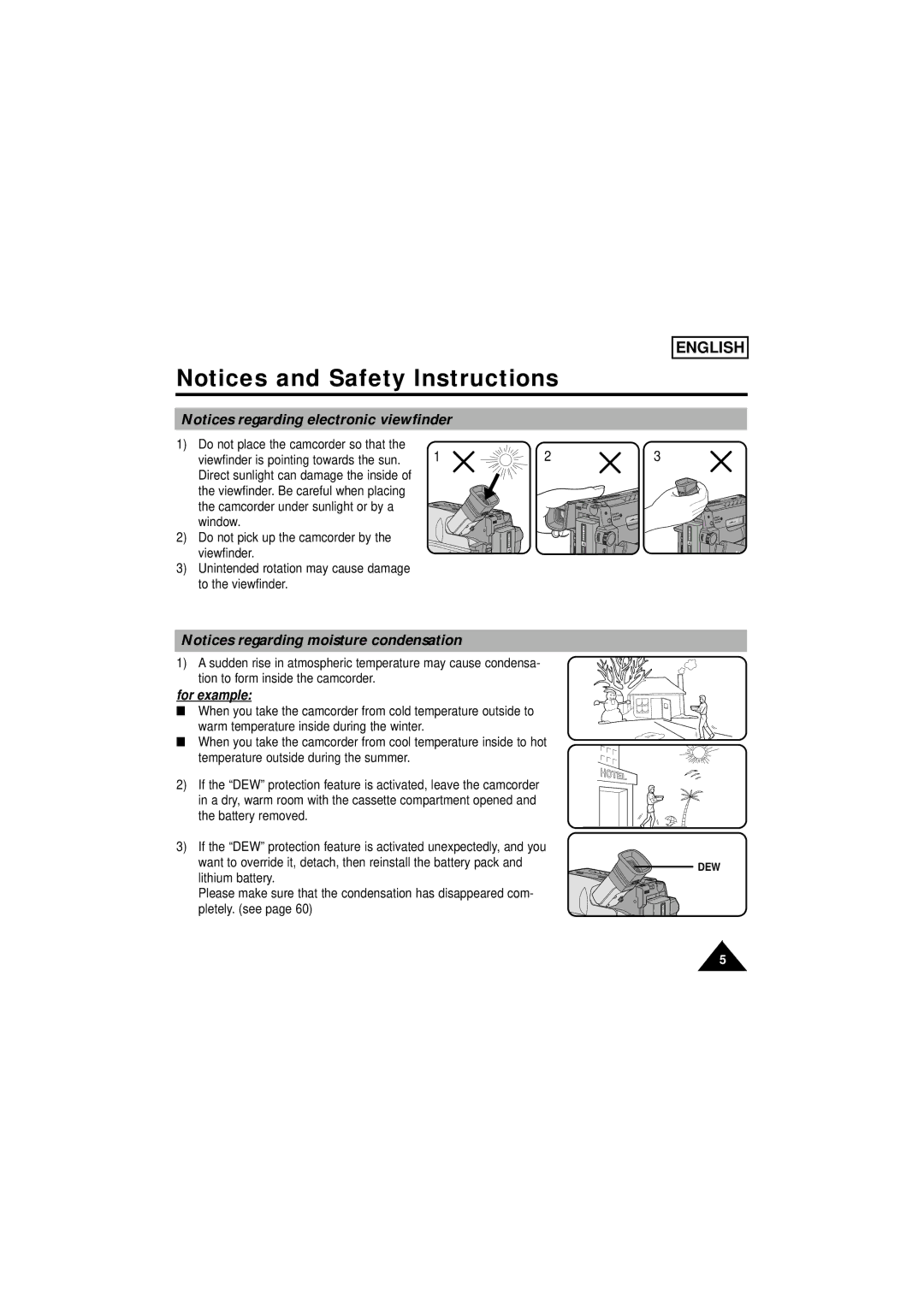 Samsung SCW61/W62 manual For example 