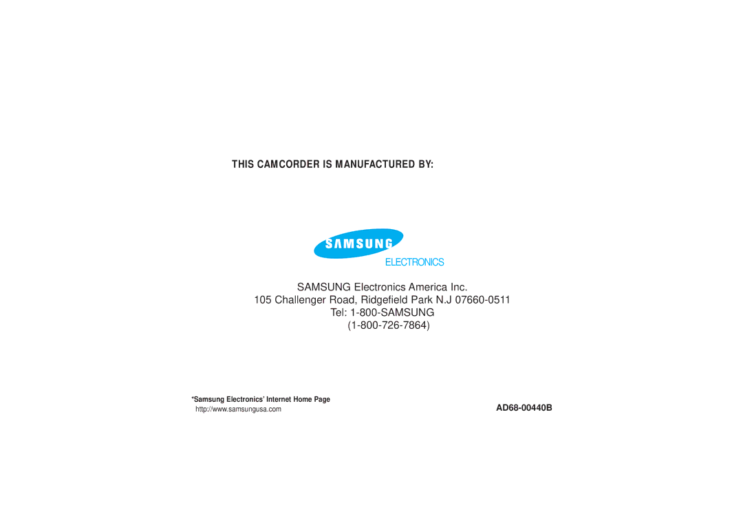 Samsung SCW71/W73 manual Samsung Electronics’ Internet Home 