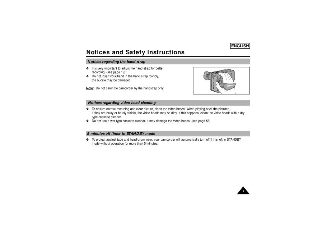 Samsung SCW71/W73 manual Minutes off timer in Standby mode 