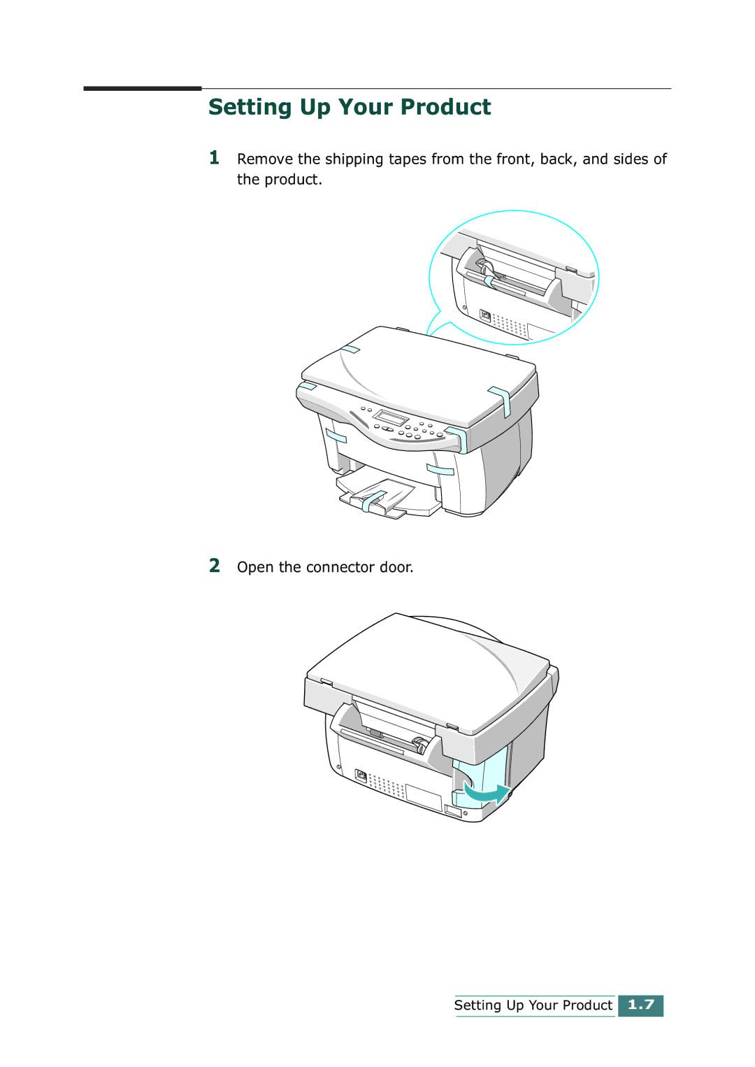 Samsung SCX-1100 manual Setting Up Your Product 