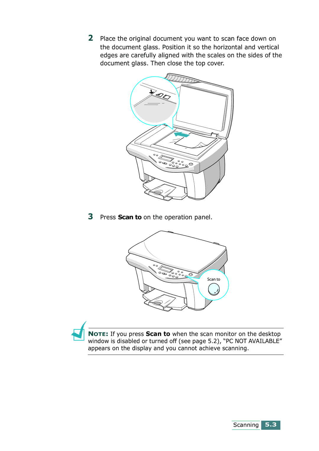 Samsung SCX-1100 manual Scanning 