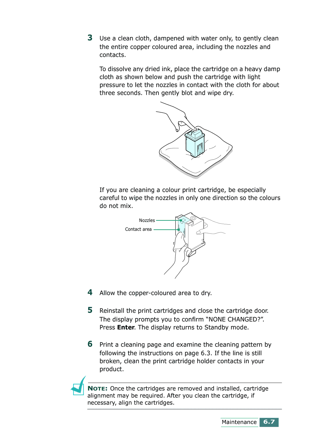 Samsung SCX-1100 manual Maintenance 