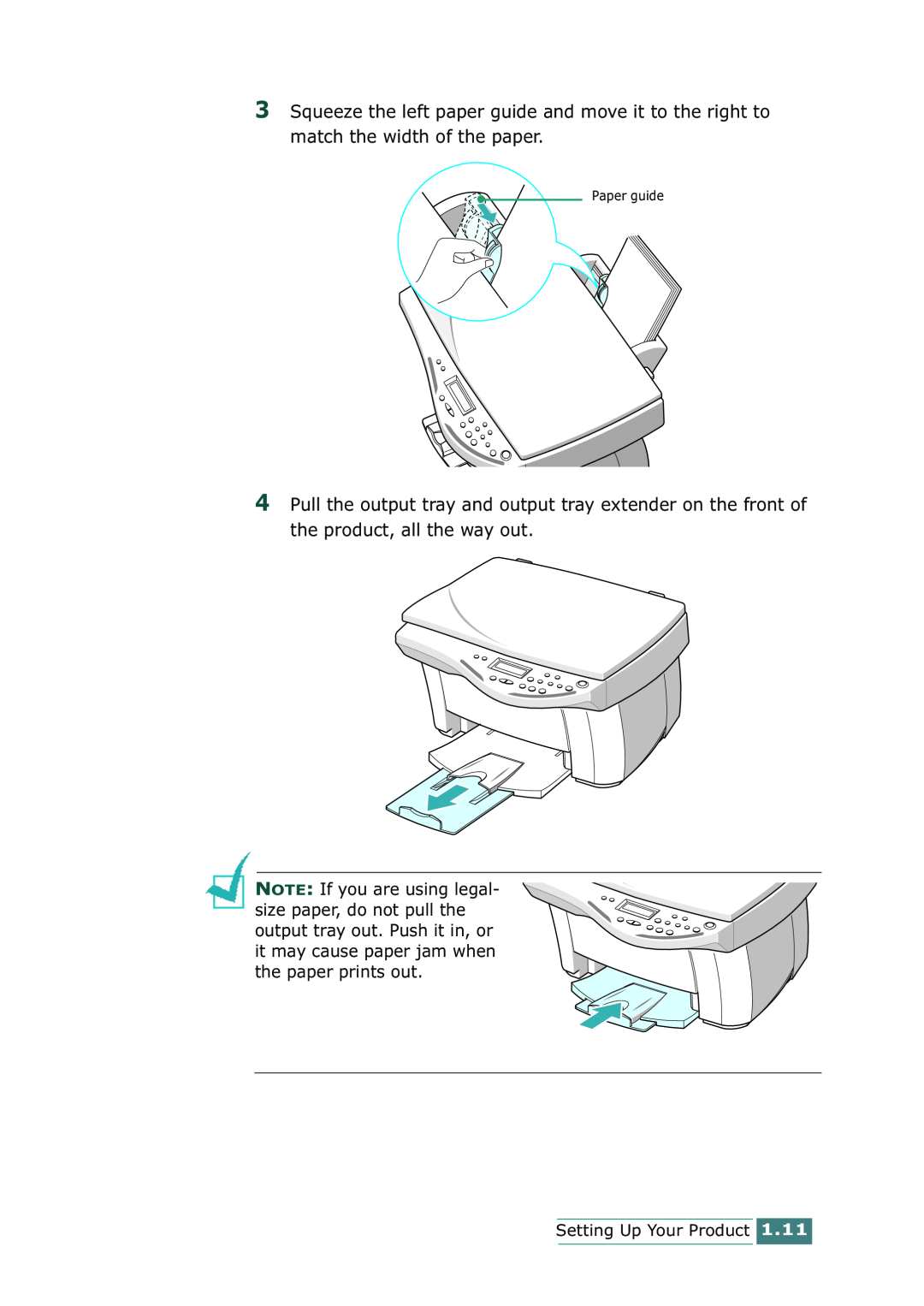 Samsung SCX-1100 manual Paper guide 