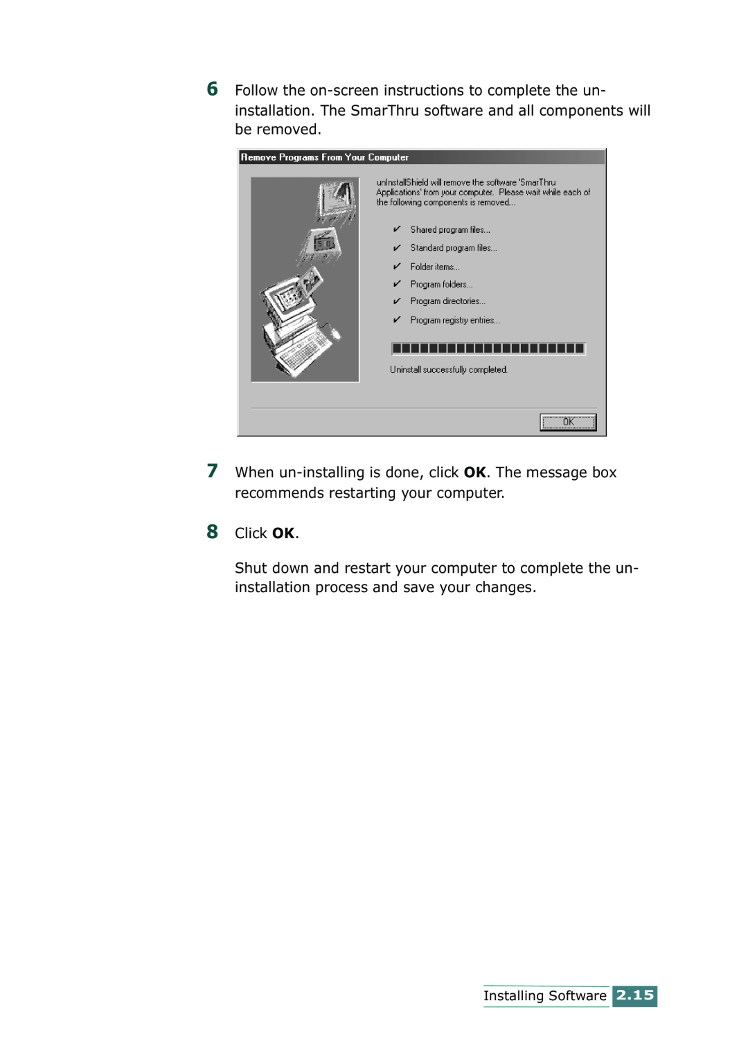 Samsung SCX-1100 manual Click OK 