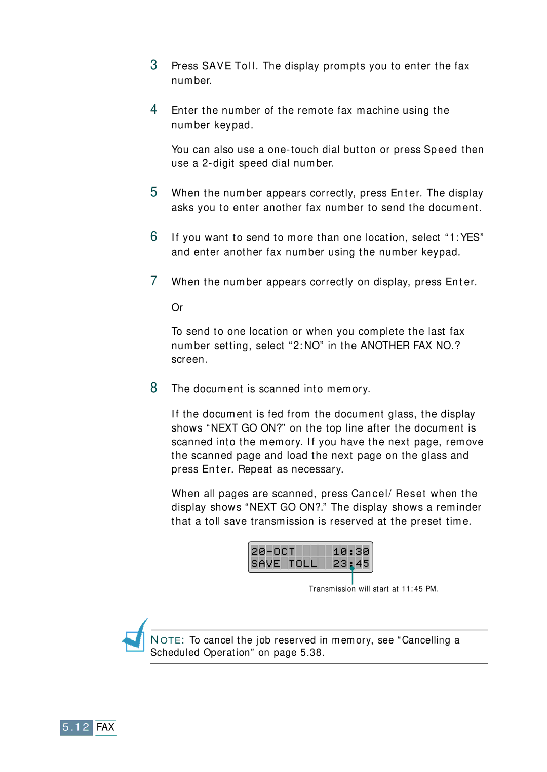 Samsung SCX-1150F manual 12 FAX 