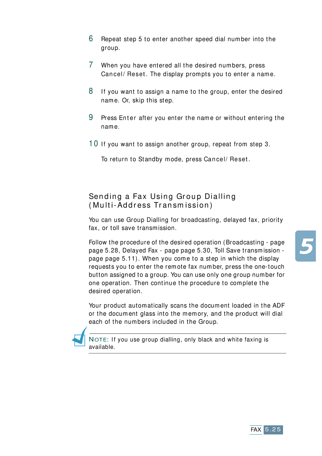 Samsung SCX-1150F manual Repeat to enter another speed dial number into the group 