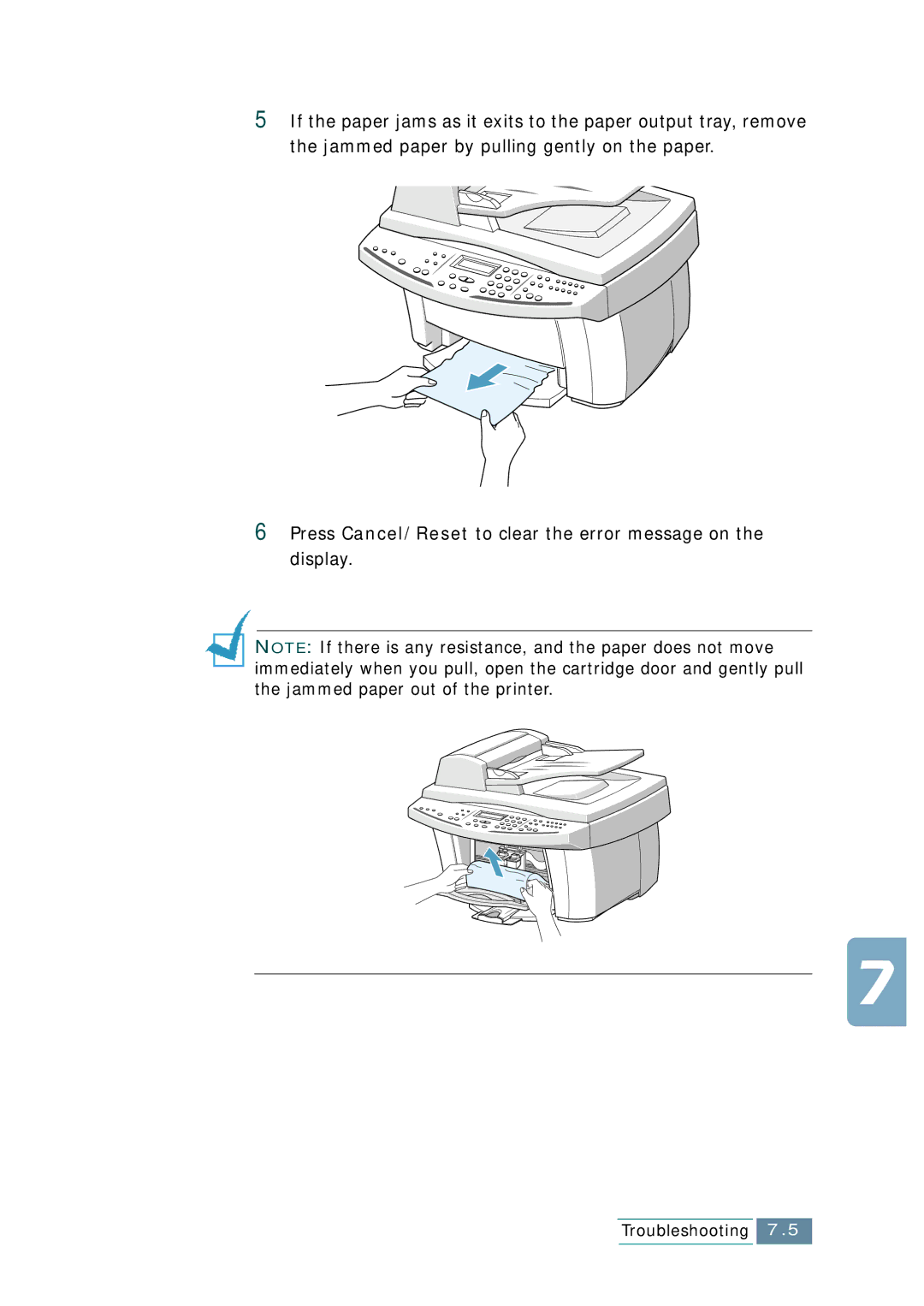 Samsung SCX-1150F manual Troubleshooting 