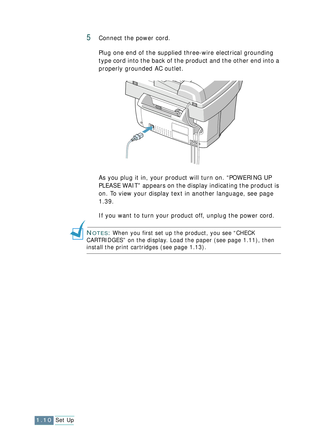 Samsung SCX-1150F manual Set Up 