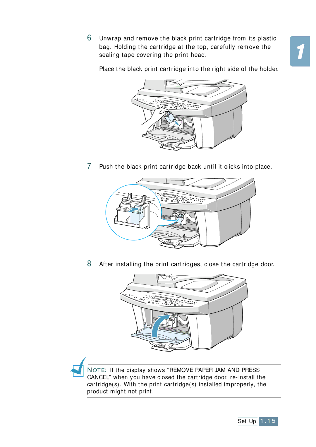 Samsung SCX-1150F manual Set Up 