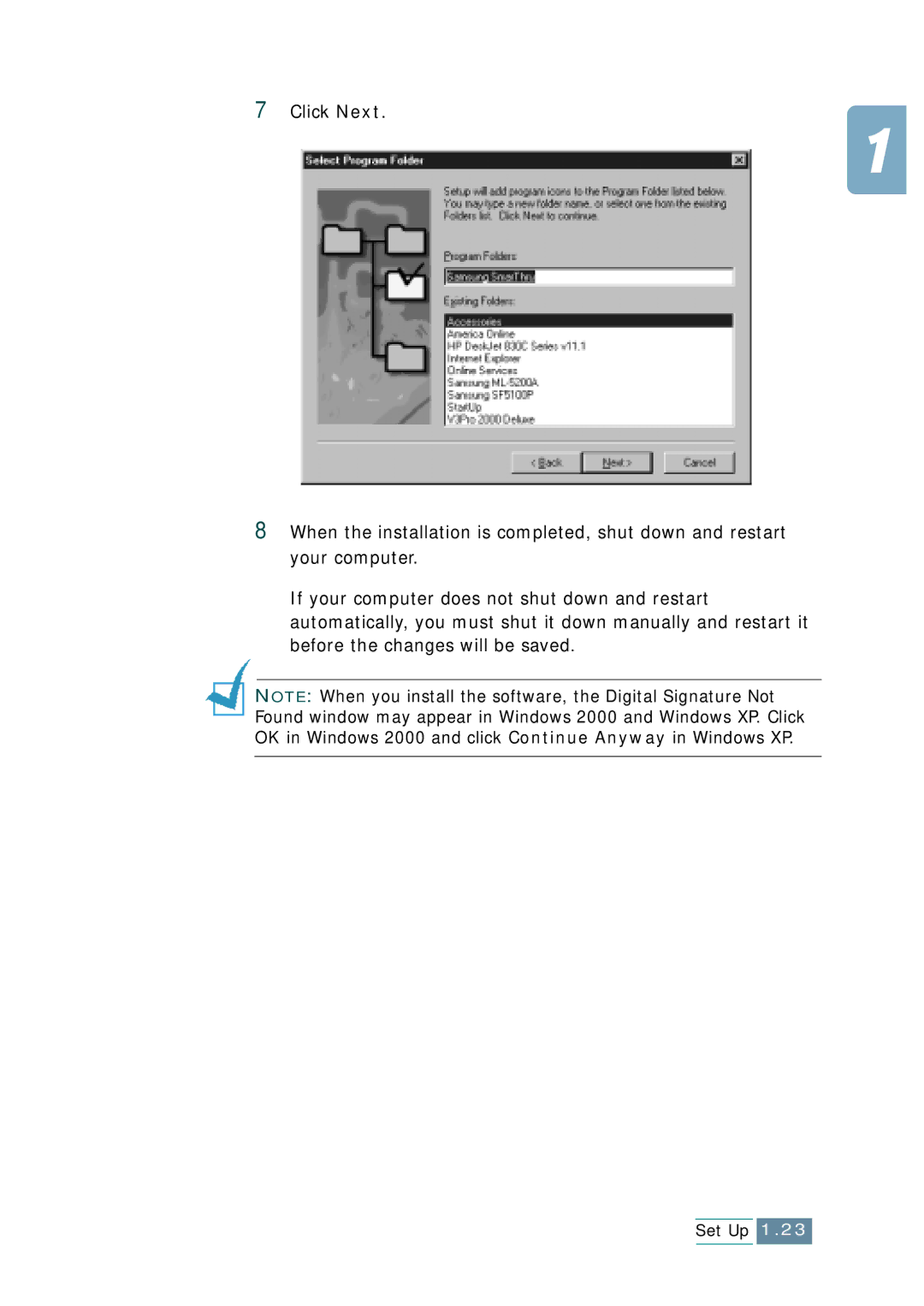 Samsung SCX-1150F manual Set Up 