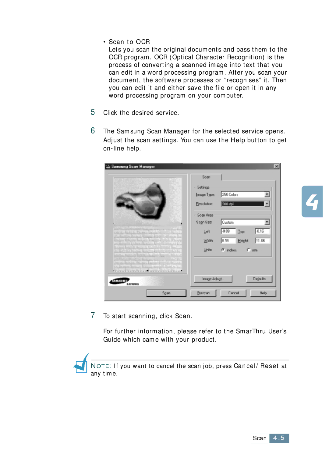 Samsung SCX-1150F manual Scan to OCR 