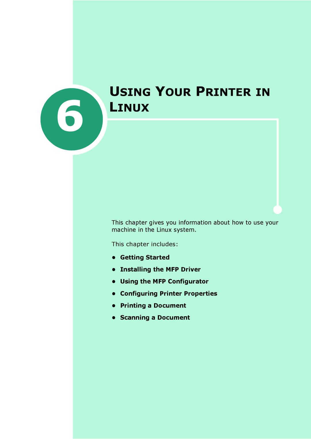 Samsung SCX-4100 manual Using Your Printer Linux 