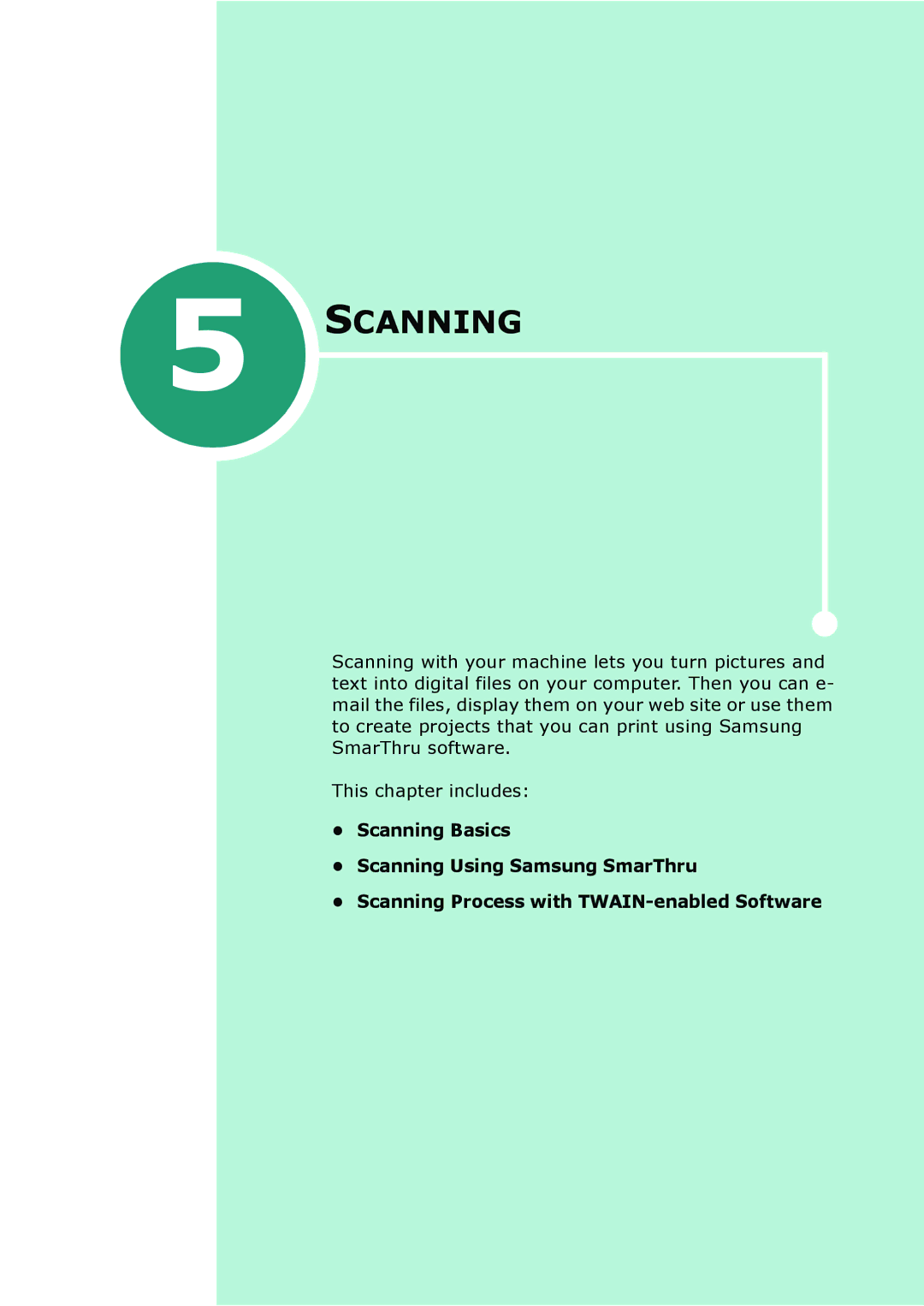 Samsung SCX-4100 manual Scanning 