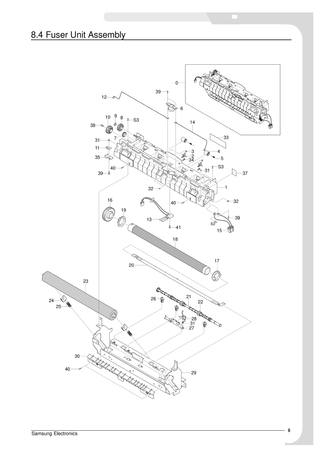 Samsung SCX-4100 specifications Fuser Unit Assembly 