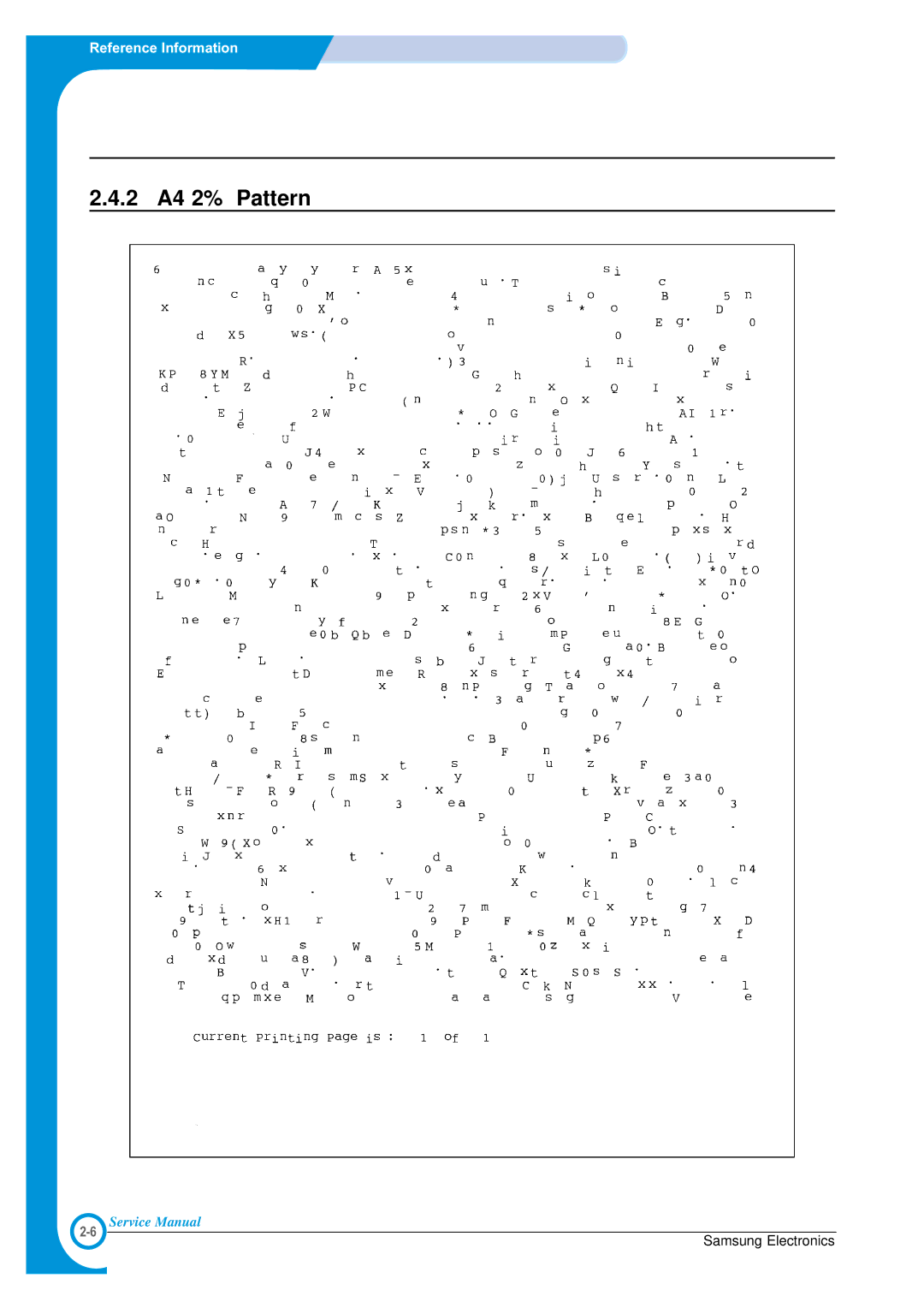 Samsung SCX-4100 specifications 2 A4 2% Pattern 