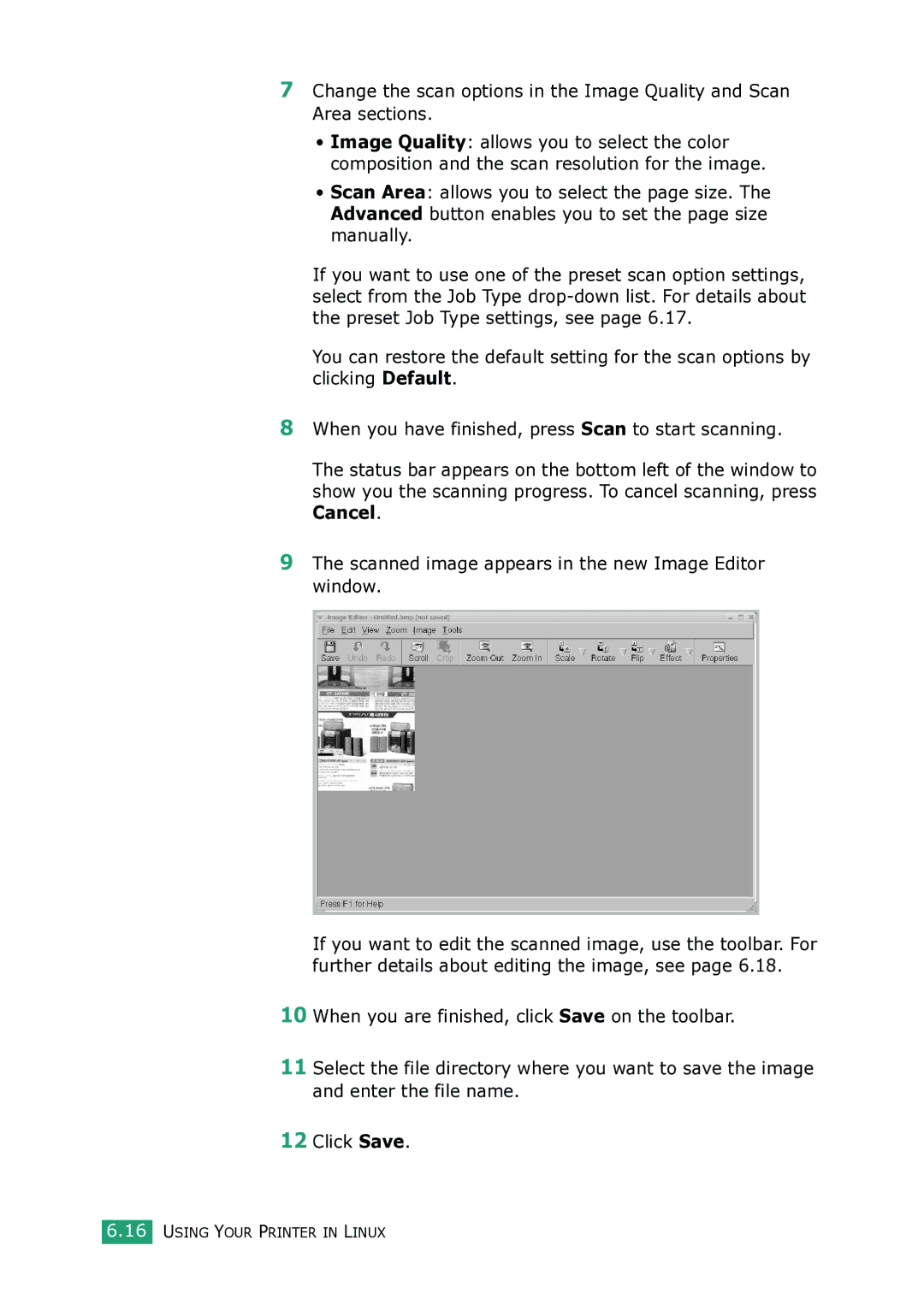 Samsung SCX-4100 manual Using Your Printer in Linux 