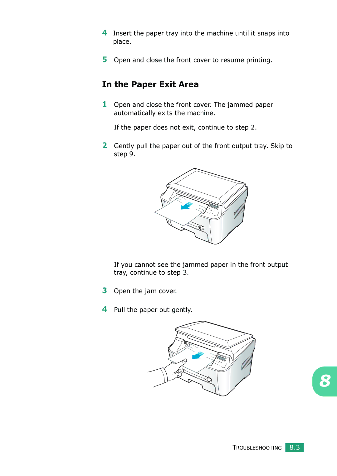 Samsung SCX-4100 manual Paper Exit Area 