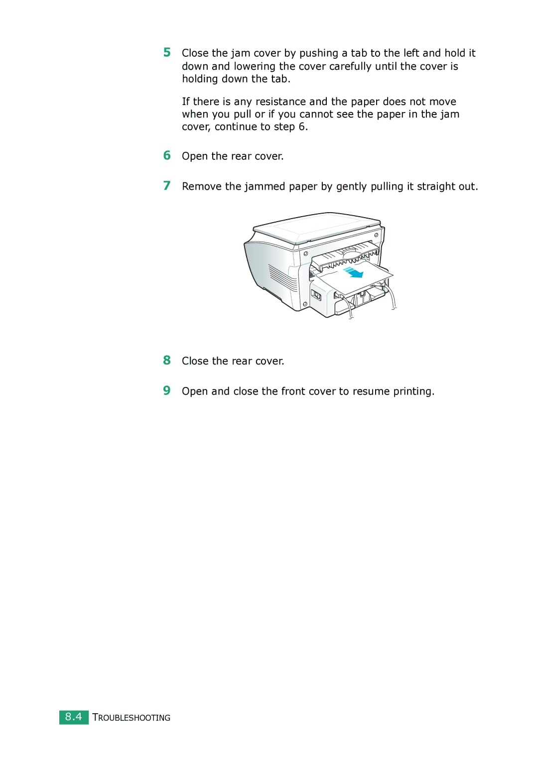 Samsung SCX-4100 manual Troubleshooting 