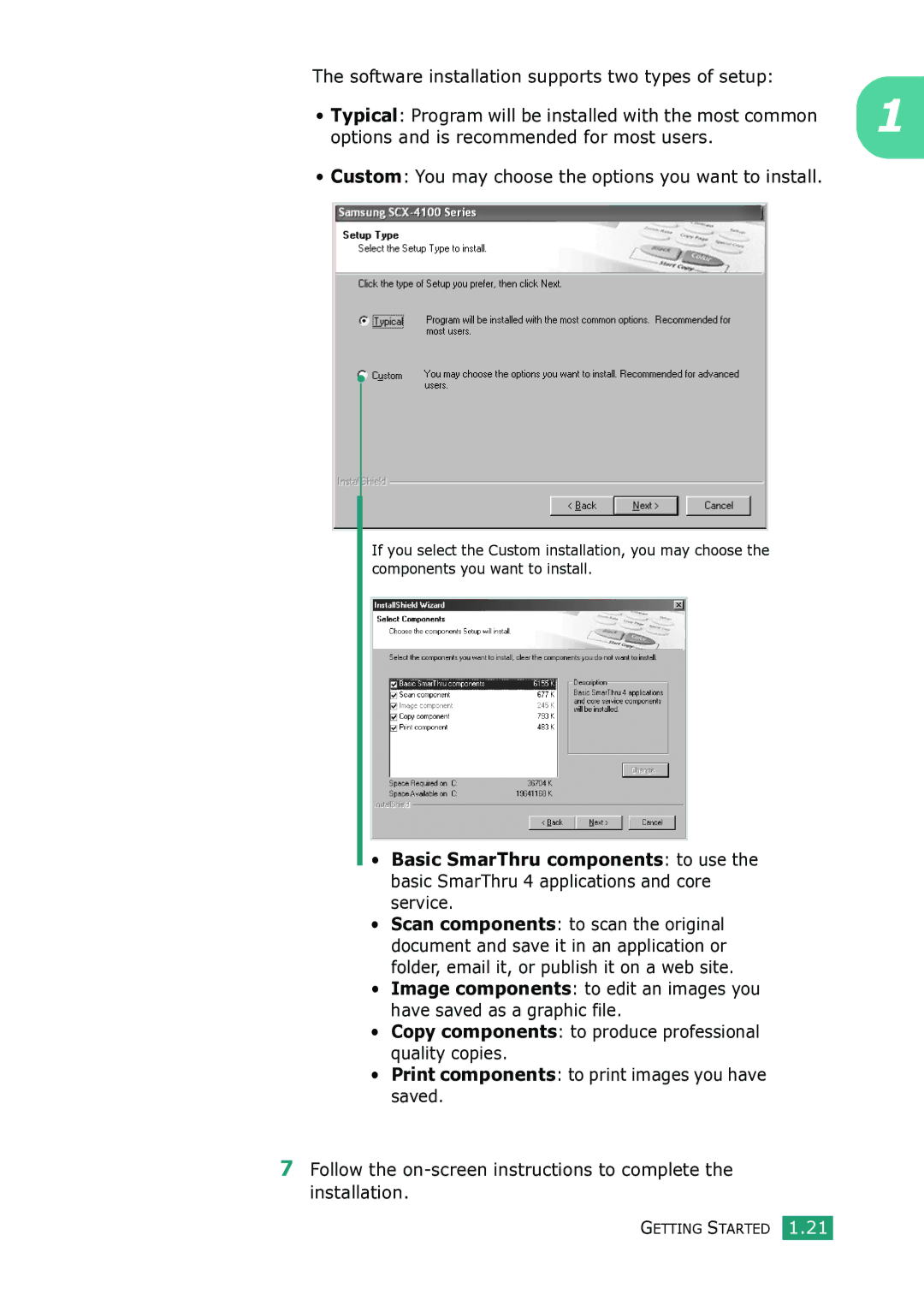 Samsung SCX-4100 manual Copy components to produce professional quality copies 