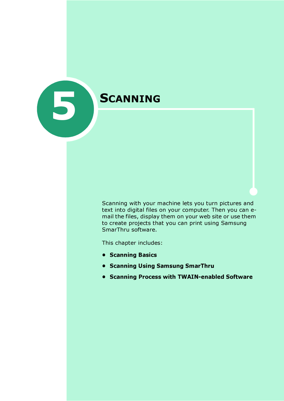 Samsung SCX-4100 manual Scanning 