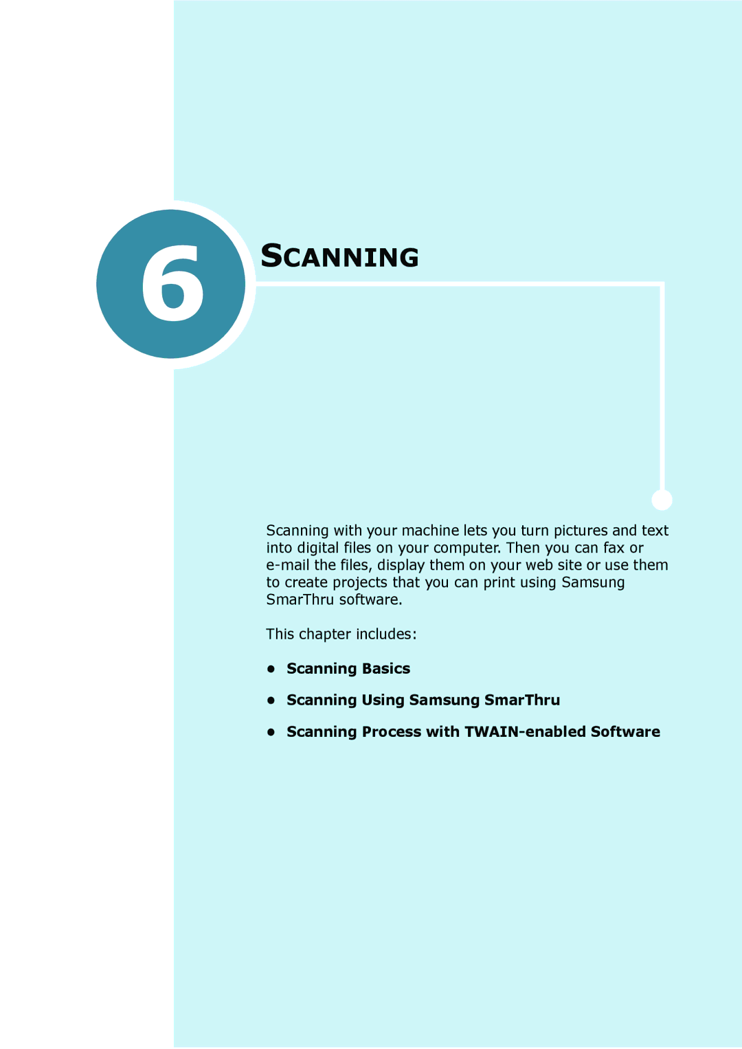 Samsung SCX-4116, SCX-4016 manual Scanning 